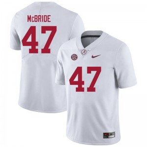 Men Jacobi McBride White Bama Football #47 Jersey 591909-217