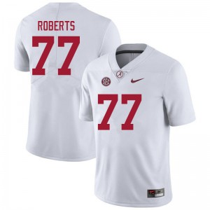 Men Jaeden Roberts White Alabama Crimson Tide Football #77 Jersey 234633-569