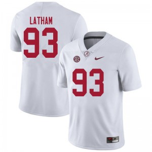 Men Jah-Marien Latham White University of Alabama Football #93 Jersey 731354-440
