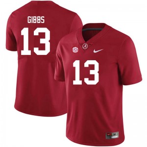 Men Jahmyr Gibbs Crimson University of Alabama Football #13 Jersey 203758-827