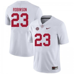 Men Jahquez Robinson White Bama Football #23 Jersey 983774-450