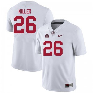 Men Jamarion Miller White University of Alabama Football #26 Jersey 808373-307