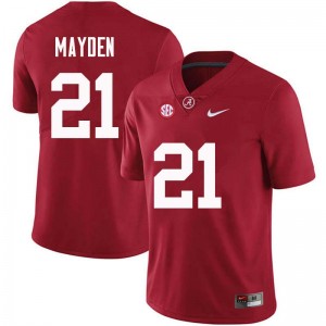 Men Jared Mayden Crimson Bama Football #21 Jersey 749610-294