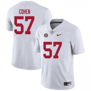 Men Javion Cohen White Alabama Football #57 Jersey 687966-563