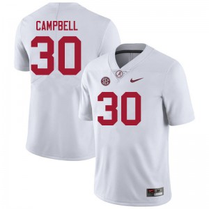 Men Jihaad Campbell White Alabama Crimson Tide Football #30 Jersey 766686-751