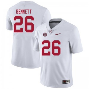 Men Jonathan Bennett White Alabama Football #26 Jersey 579340-116