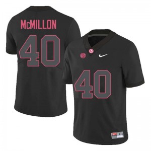 Men Joshua McMillon Black University of Alabama Football #40 Jersey 122723-350