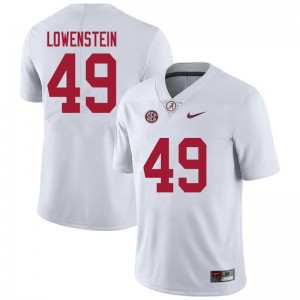 Men Julian Lowenstein White Bama Football #49 Jersey 498007-990