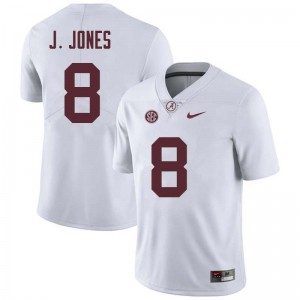 Men Julio Jones White University of Alabama Football #8 Jersey 134380-476