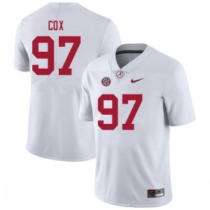 Men Keelan Cox White Alabama Crimson Tide Football #97 Jersey 361436-201