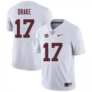 Men Kenyan Drake White Alabama Crimson Tide Football #17 Jersey 162935-647