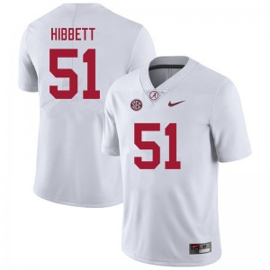 Men Kneeland Hibbett White Bama Football #51 Jersey 226476-815