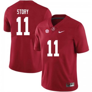 Men Kristian Story Crimson Bama Football #11 Jersey 700468-259