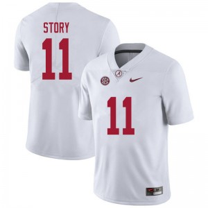 Men Kristian Story White University of Alabama Football #11 Jersey 412605-573