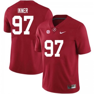 Men LT Ikner Crimson University of Alabama Football #97 Jersey 434355-795