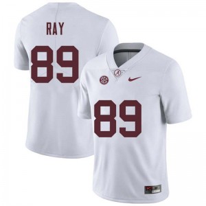 Men LaBryan Ray White University of Alabama Football #89 Jersey 961699-888