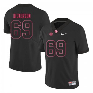 Men Landon Dickerson Black Alabama Football #69 Jersey 926491-128