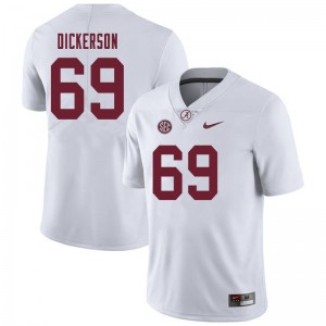 Men Landon Dickerson White Alabama Crimson Tide Football #69 Jersey 479466-135