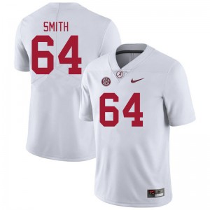 Men Mac Smith White Bama Football #64 Jersey 173771-115