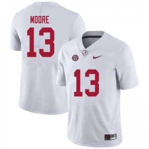 Men Malachi Moore White Bama Football #13 Jersey 783400-176