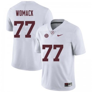 Men Matt Womack White University of Alabama Football #77 Jersey 722255-577
