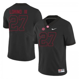 Men Michael Lorino III Blackout Alabama Football #27 Jersey 137575-940