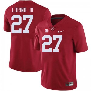 Men Michael Lorino III Crimson Alabama Football #27 Jersey 987530-514
