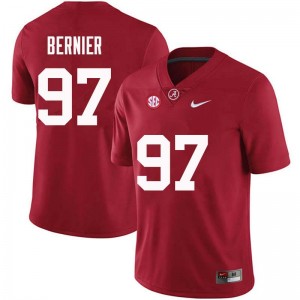 Men Mike Bernier Crimson Bama Football #97 Jersey 379496-976