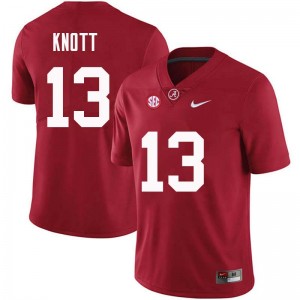 Men Nigel Knott Crimson Alabama Crimson Tide Football #13 Jersey 586381-894