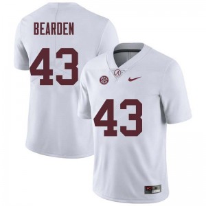 Men Parker Bearden White University of Alabama Football #43 Jersey 710992-903