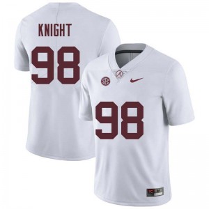 Men Preston Knight White Alabama Football #98 Jersey 985205-232