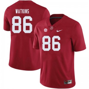 Men Quindarius Watkins Crimson University of Alabama Football #86 Jersey 575472-117