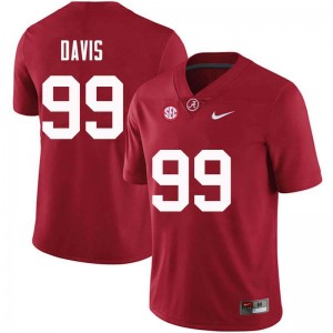 Men Raekwon Davis Crimson Bama Football #99 Jersey 100784-315