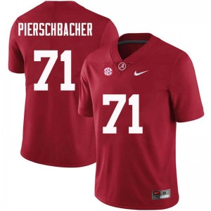 Men Ross Pierschbacher Crimson University of Alabama Football #71 Jersey 413275-512