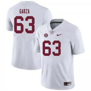 Men Rowdy Garza White Alabama Football #63 Jersey 464967-146