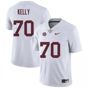 Men Ryan Kelly White University of Alabama Football #70 Jersey 409635-791