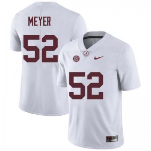 Men Scott Meyer White Alabama Football #52 Jersey 376270-293