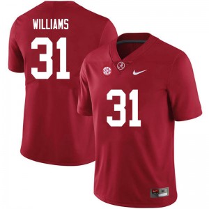Men Shatarius Williams Crimson Bama Football #31 Jersey 201728-243