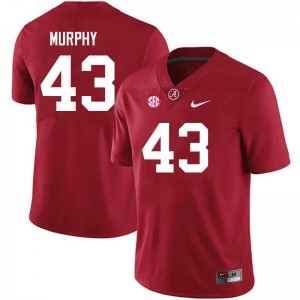 Men Shawn Murphy Crimson Alabama Crimson Tide Football #43 Jersey 346449-308