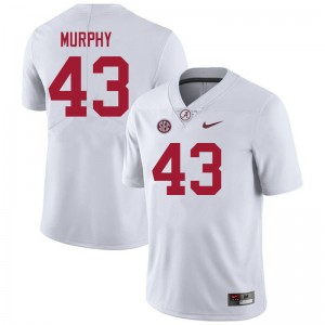 Men Shawn Murphy White Bama Football #43 Jersey 981255-165