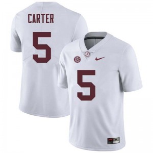 Men Shyheim Carter White Alabama Crimson Tide Football #5 Jersey 417322-749