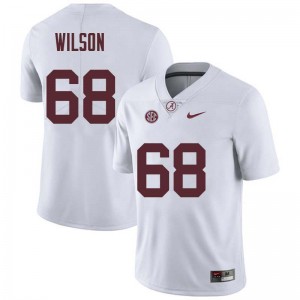 Men Taylor Wilson White Bama Football #68 Jersey 584844-215