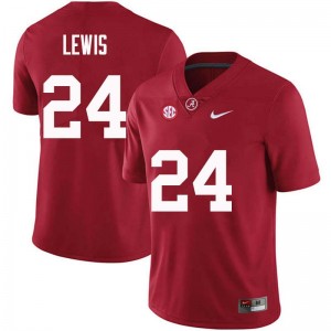 Men Terrell Lewis Crimson University of Alabama Football #24 Jersey 424487-555