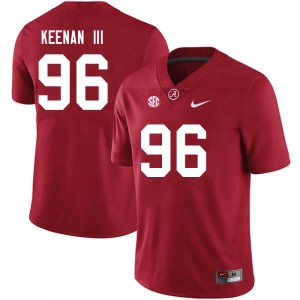 Men Tim Keenan III Crimson University of Alabama Football #96 Jersey 910256-579