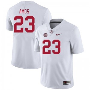 Men Trey Amos White Bama Football #23 Jersey 102401-697