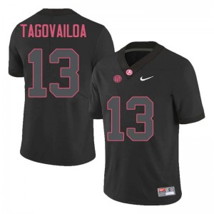 Men Tua Tagovailoa Black University of Alabama Football #13 Jersey 341933-769