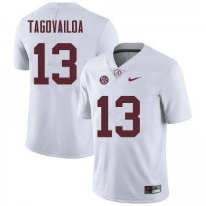 Men Tua Tagovailoa White University of Alabama Football #13 Jersey 310520-102