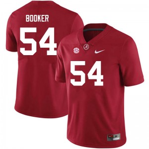 Men Tyler Booker Crimson University of Alabama Football #54 Jersey 382573-256