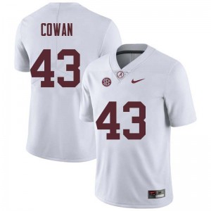 Men VanDarius Cowan White Alabama Crimson Tide Football #43 Jersey 216701-219
