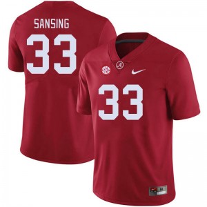 Men Walter Sansing Crimson Bama Football #33 Jersey 161142-633